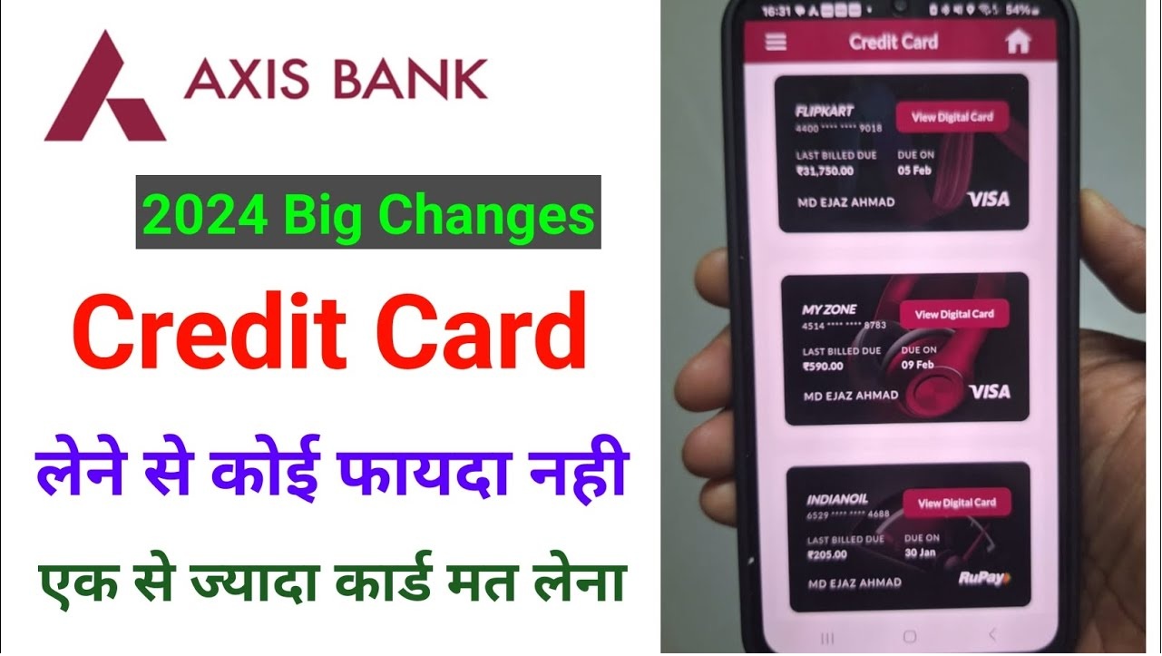 Axis Bank New Credit Card Fees From December 20, 2024